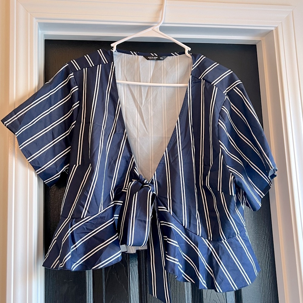 Brand new, never worn. Stripped Shein top.
